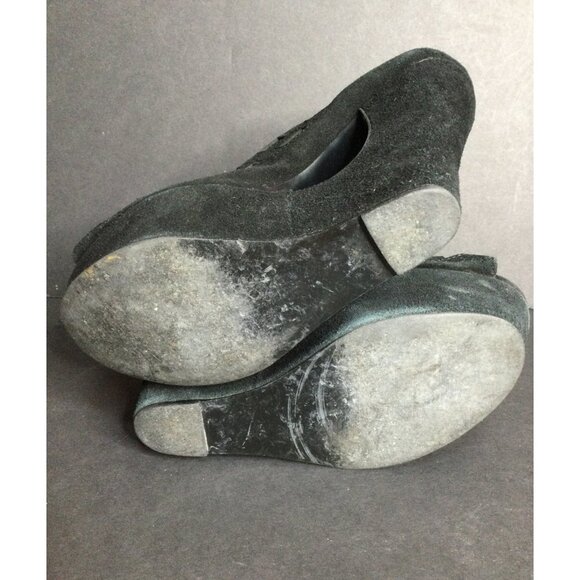 Steve Madden Daade Cut-Out Suede Leather Wedge Heel Bootie Black Size 7.5 M - Picture 7 of 10